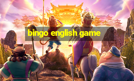 bingo english game