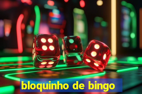 bloquinho de bingo