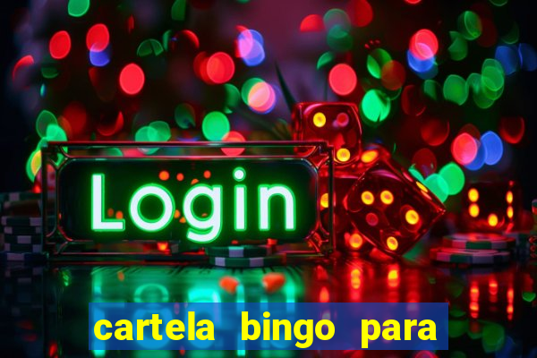 cartela bingo para cha de cozinha imprimir gratis