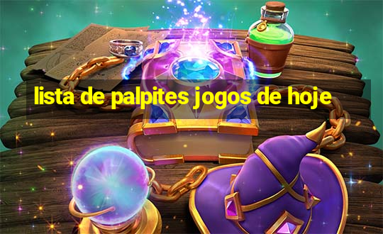 lista de palpites jogos de hoje