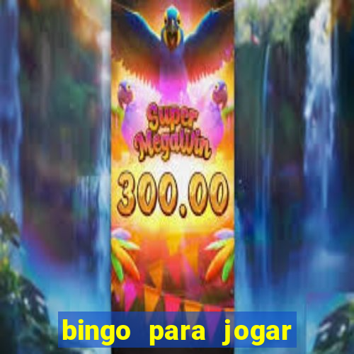 bingo para jogar com os amigos