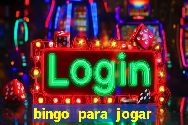 bingo para jogar com os amigos