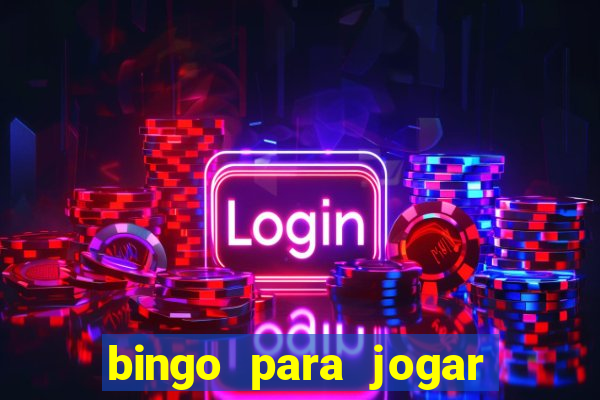 bingo para jogar com os amigos