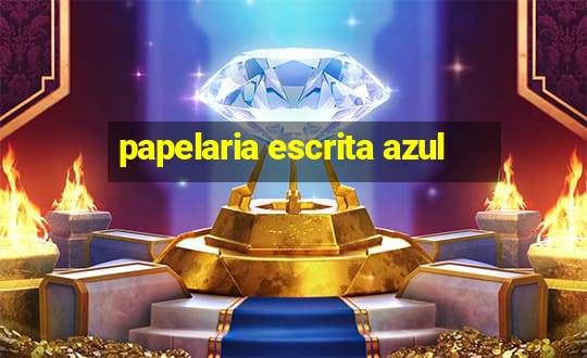 papelaria escrita azul