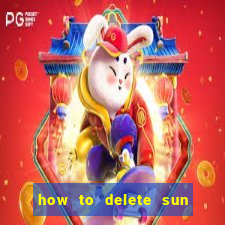 how to delete sun bingo account