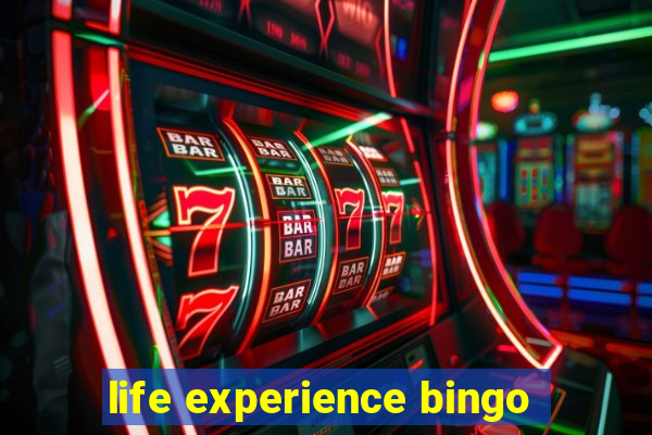 life experience bingo