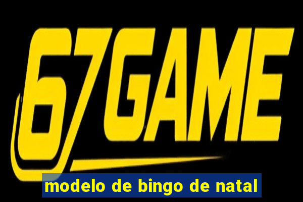 modelo de bingo de natal