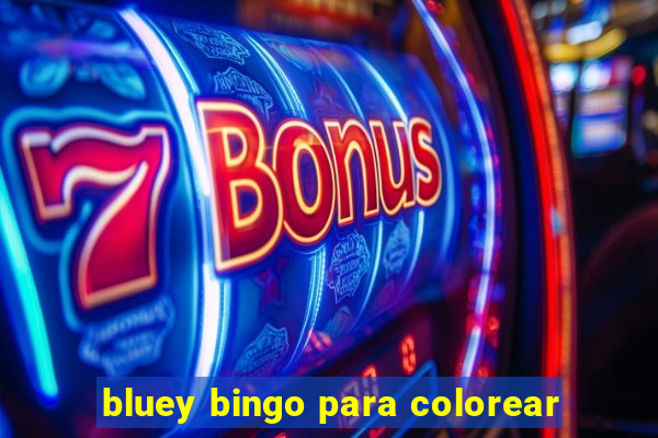 bluey bingo para colorear