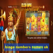 bingo numbers names uk