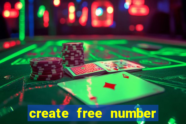 create free number bingo card