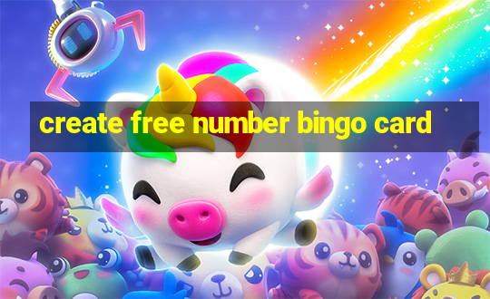 create free number bingo card