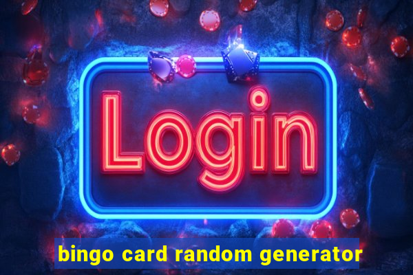 bingo card random generator