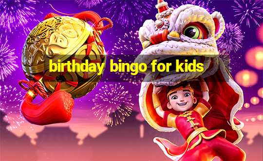 birthday bingo for kids