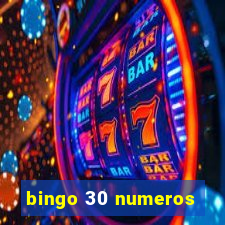 bingo 30 numeros