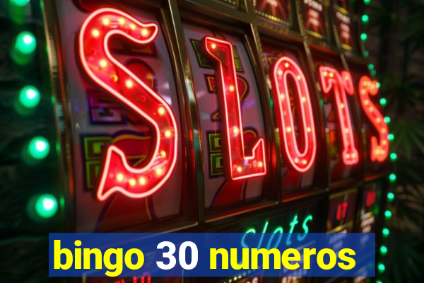 bingo 30 numeros