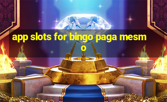 app slots for bingo paga mesmo