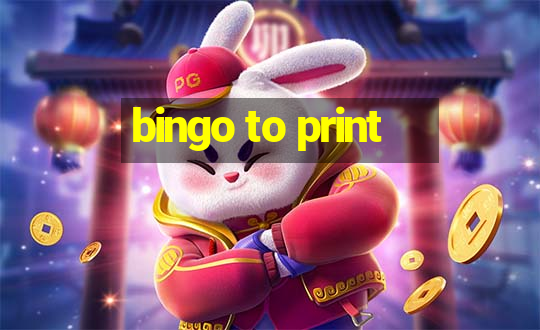 bingo to print