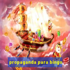 propaganda para bingo