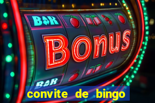 convite de bingo para editar