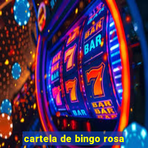 cartela de bingo rosa