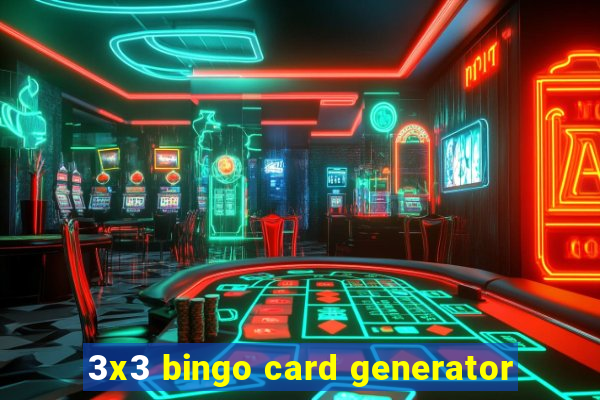 3x3 bingo card generator