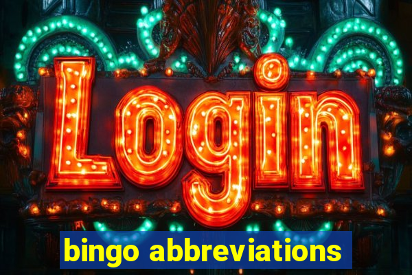 bingo abbreviations