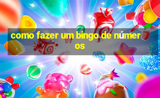 como fazer um bingo de números