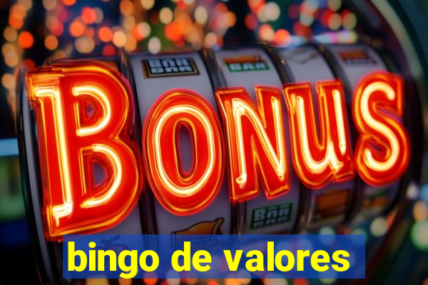 bingo de valores