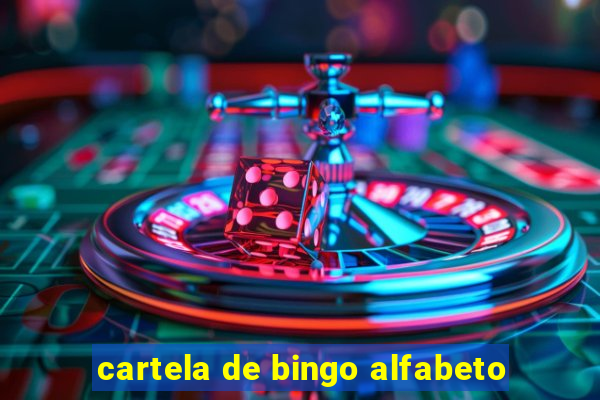 cartela de bingo alfabeto