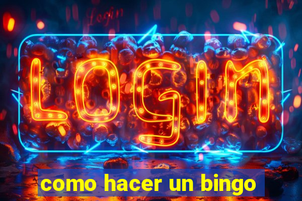 como hacer un bingo