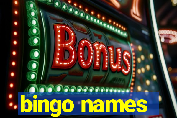 bingo names