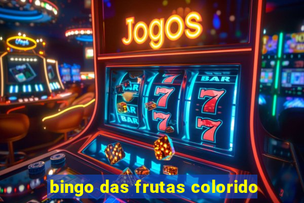 bingo das frutas colorido