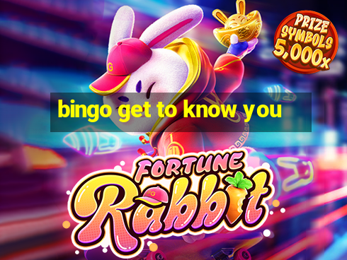 bingo get to know you