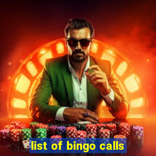 list of bingo calls