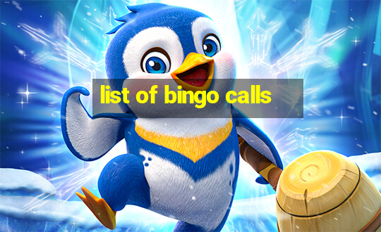 list of bingo calls