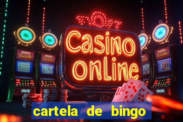 cartela de bingo com letras