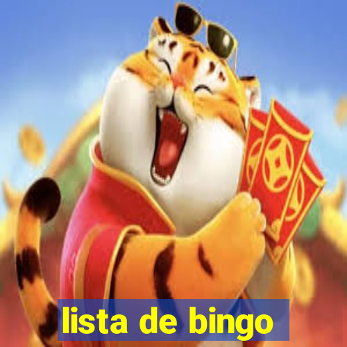 lista de bingo