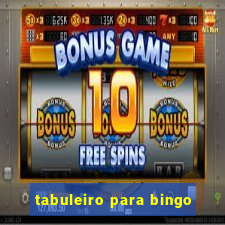 tabuleiro para bingo