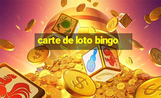 carte de loto bingo