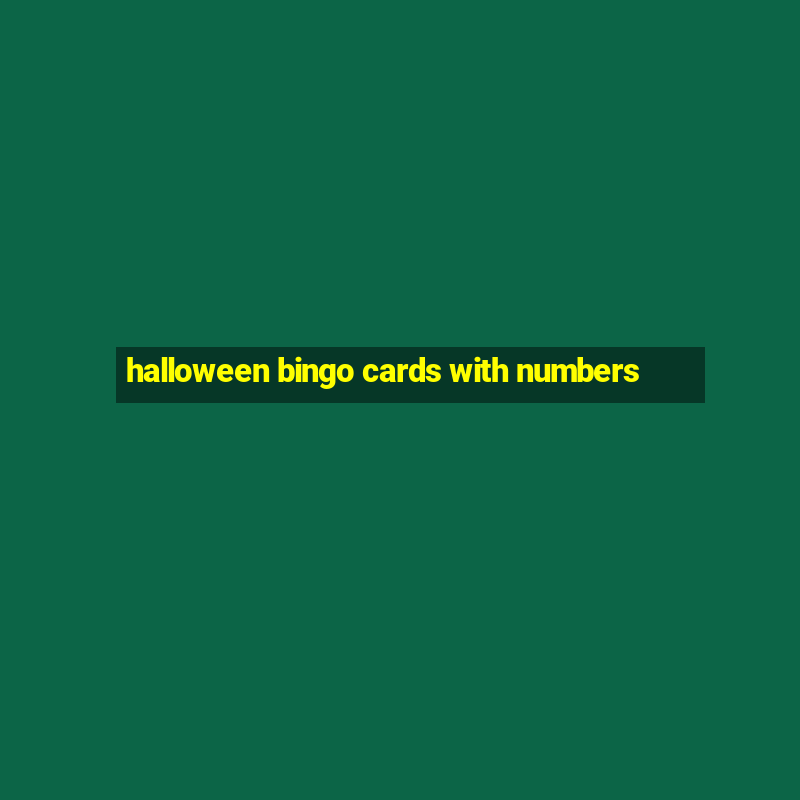 halloween bingo cards with numbers