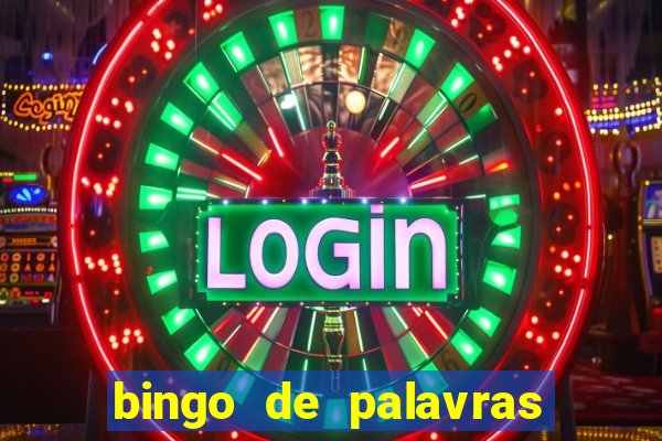 bingo de palavras colorido para imprimir