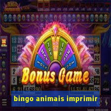 bingo animais imprimir