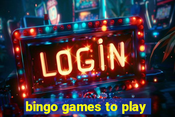 bingo games to play