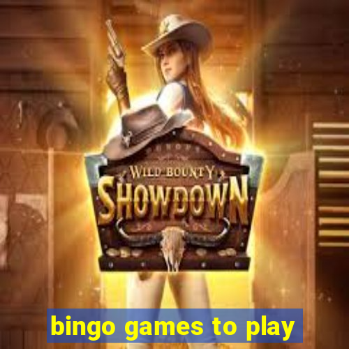 bingo games to play