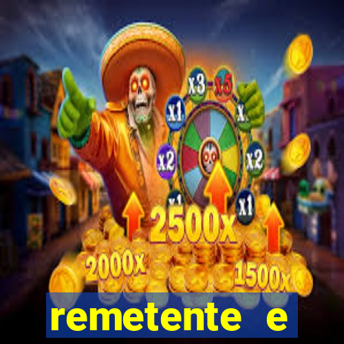 remetente e destinatário modelo