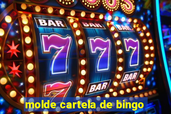 molde cartela de bingo