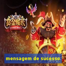 mensagem de sucesso