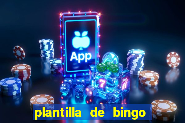 plantilla de bingo para editar