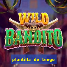 plantilla de bingo para editar