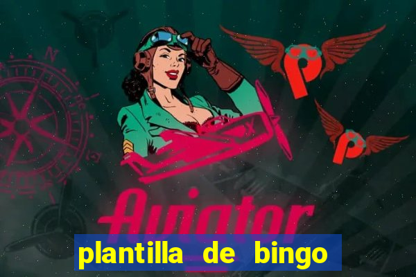 plantilla de bingo para editar